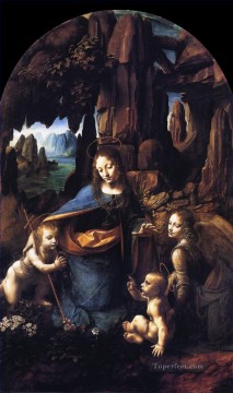 レオナルド・ダ・ヴィンチ Painting - 岩窟の聖母 1491年 レオナルド・ダ・ヴィンチ